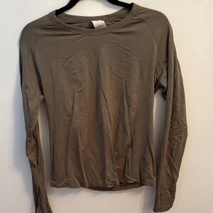 Old Navy Olive Green Long Sleeve Crewneck Top